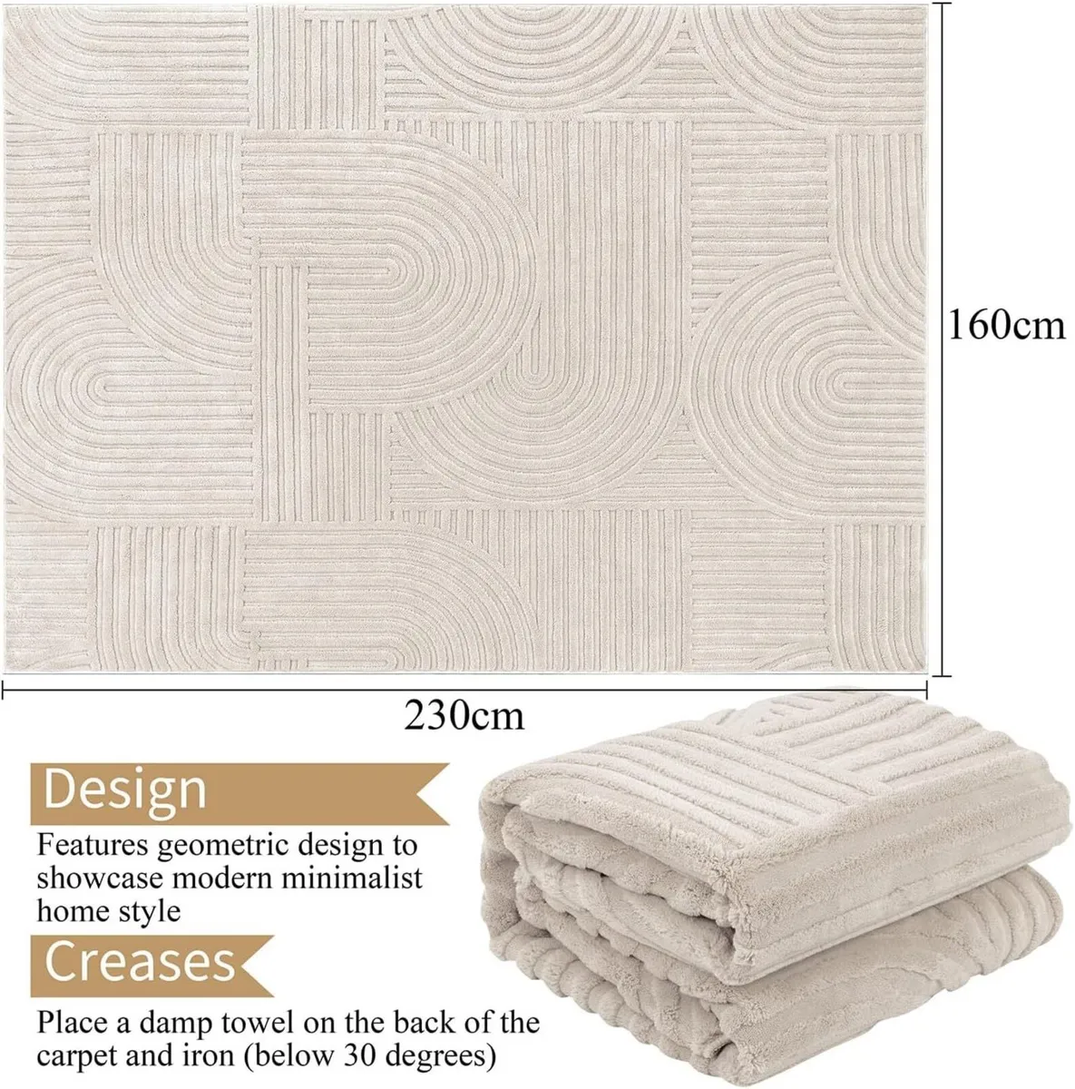 Large Rugs Living Room Fluffy Short Pile Washable - Image 2