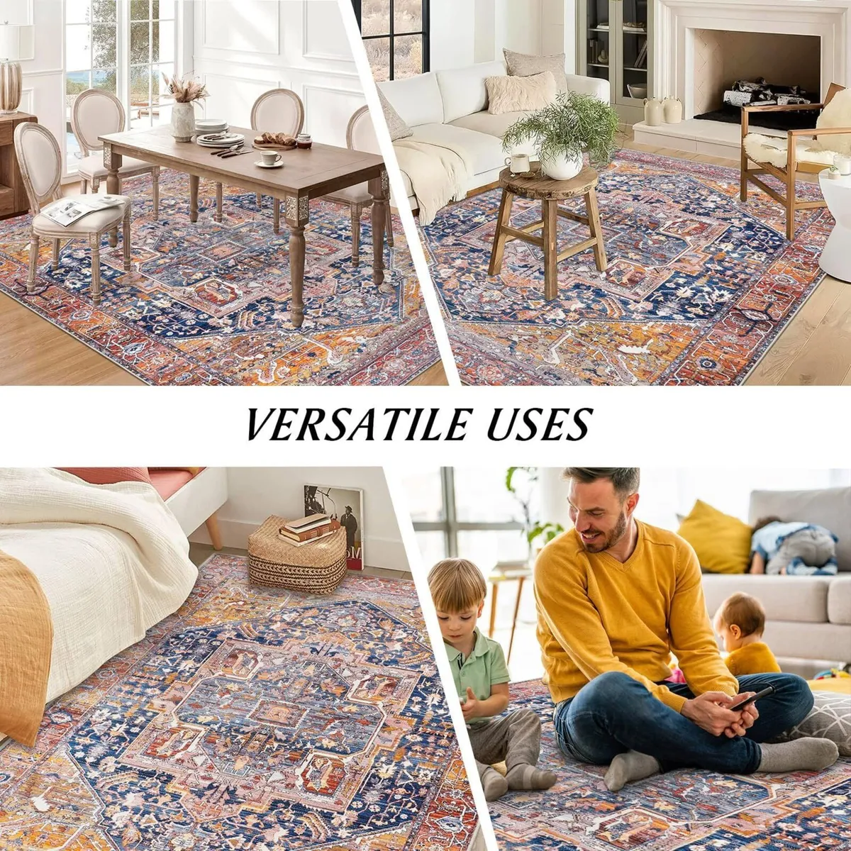 Large Rugs for Living Room 200x290cm Non-Slip - Image 3