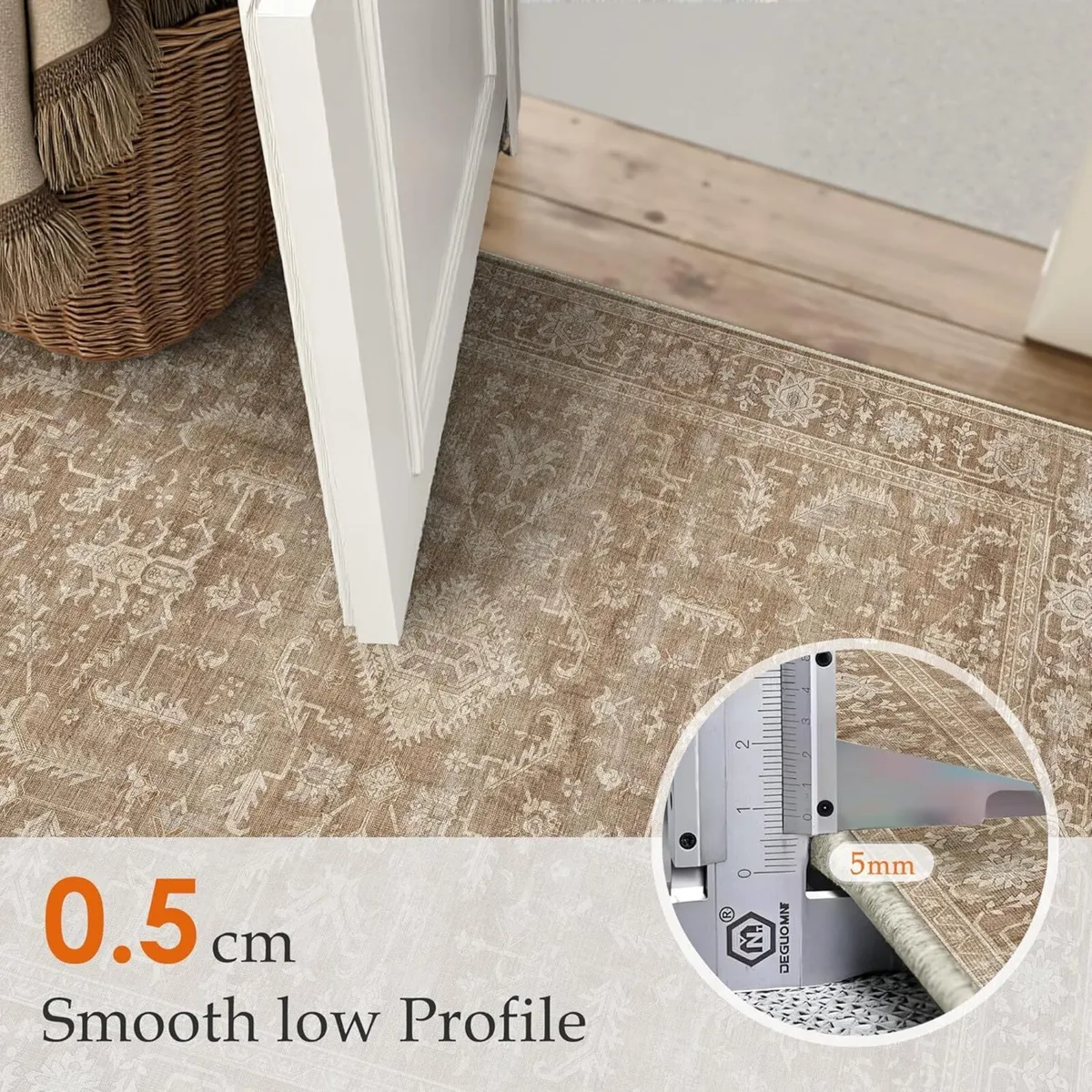 Brown Rugs Living Room 200x300cm Vintage Machine - Image 3