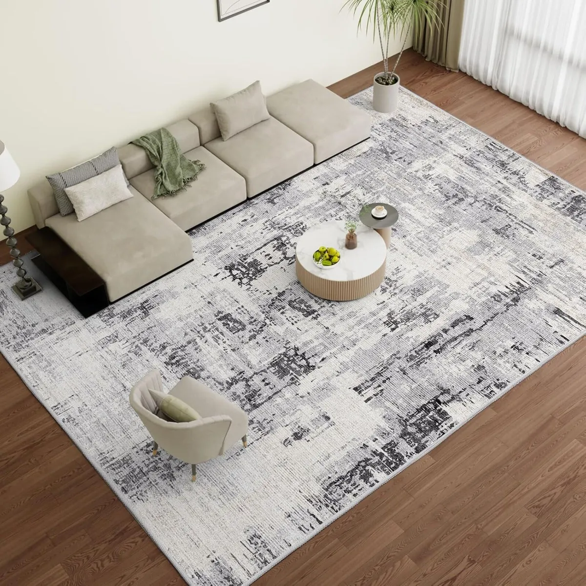 Machine Washable Rugs for Living Room - Modern - Image 1