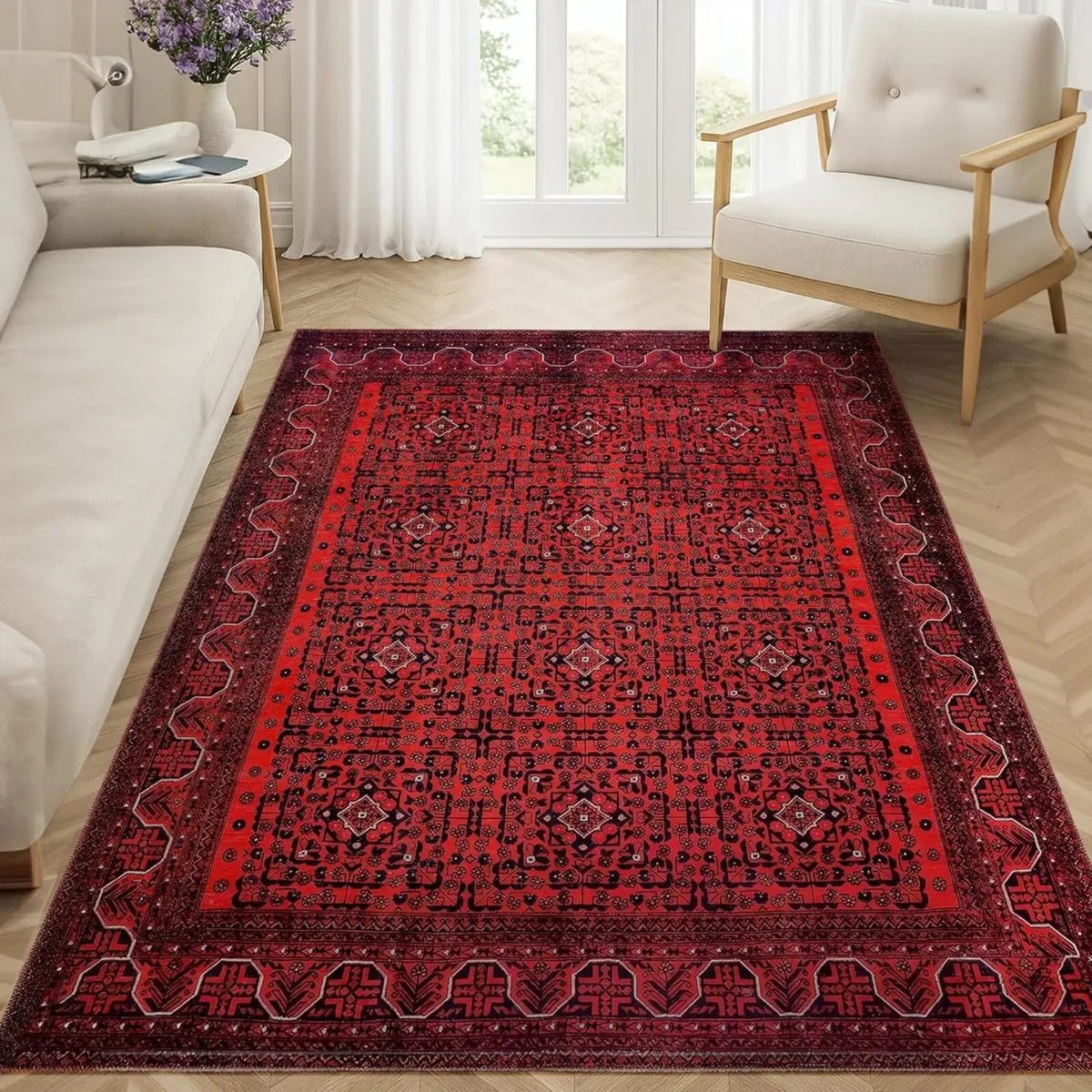 Washable Area Rugs for Living Room Traditional - Image 1