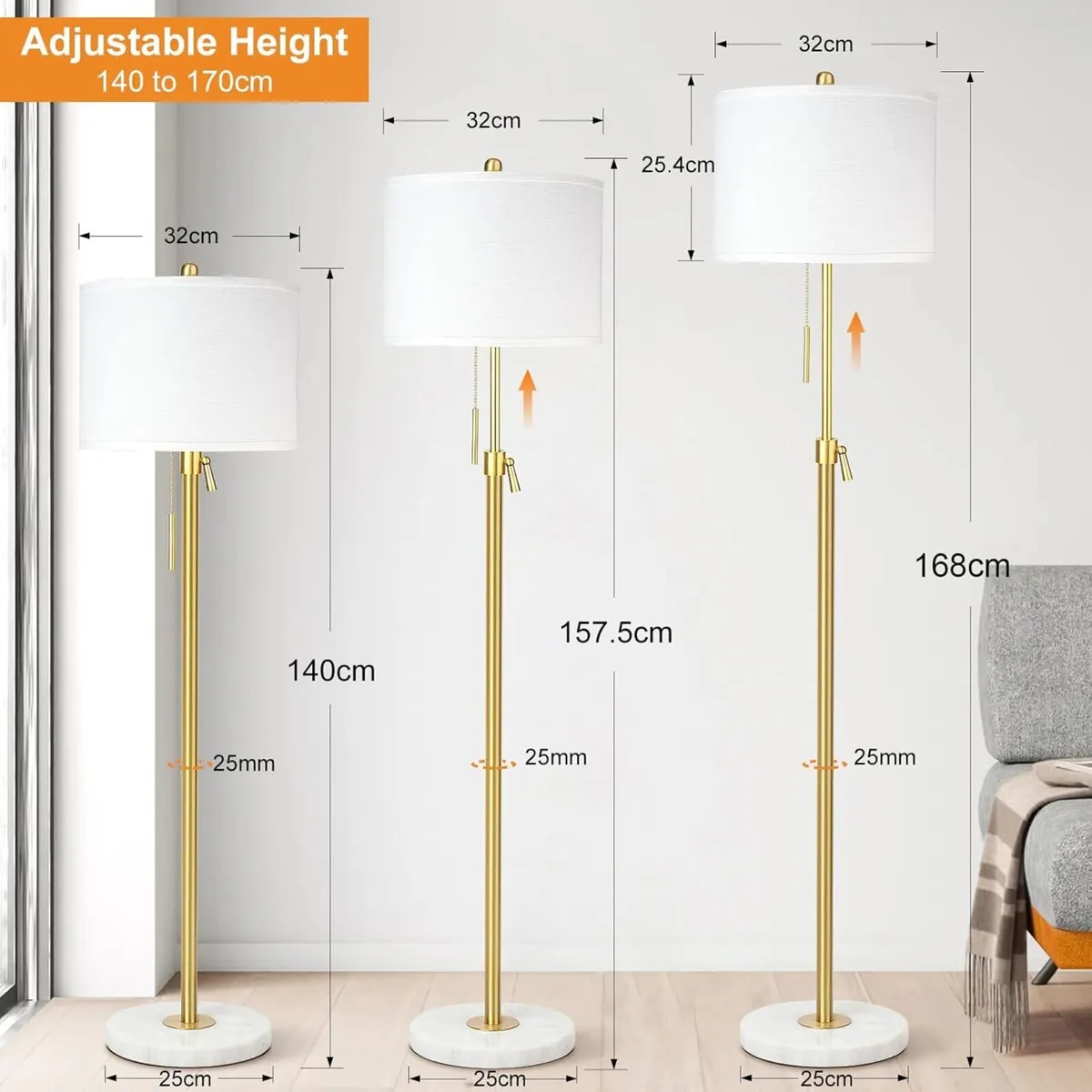 Floor Lamps for Living Room Modern Lamp with 9W 3 - Image 2