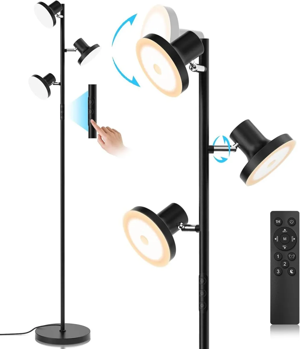 36W LED Tree Floor Lamp Modern Dimmable Standing - Image 1