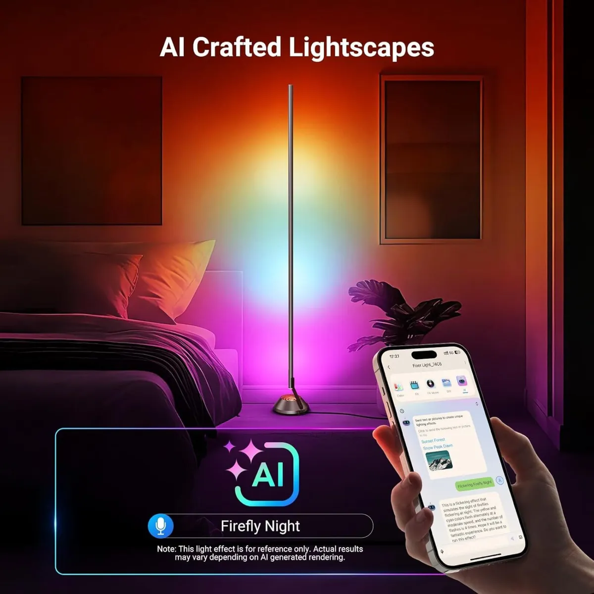 Smart RGBW Floor Lamp 1500lm LED Standing Corner - Image 3