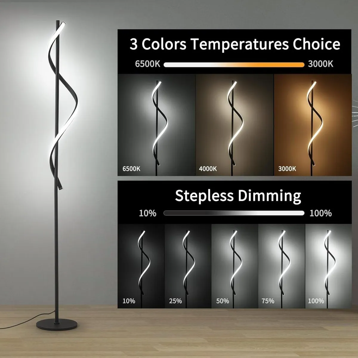 LED Floor Lamp 40W Lamps for Living Room 3 Colour - Image 2