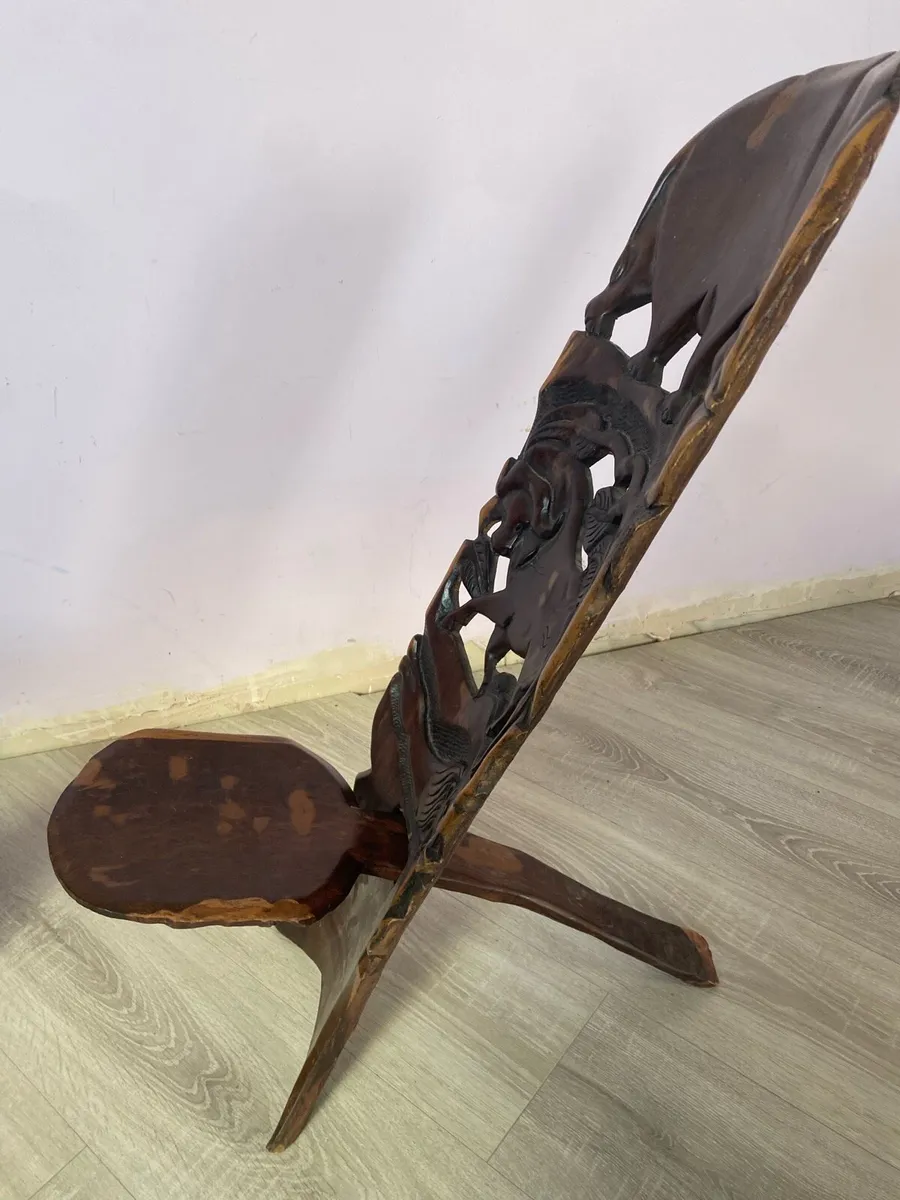 African wood chair - Image 2