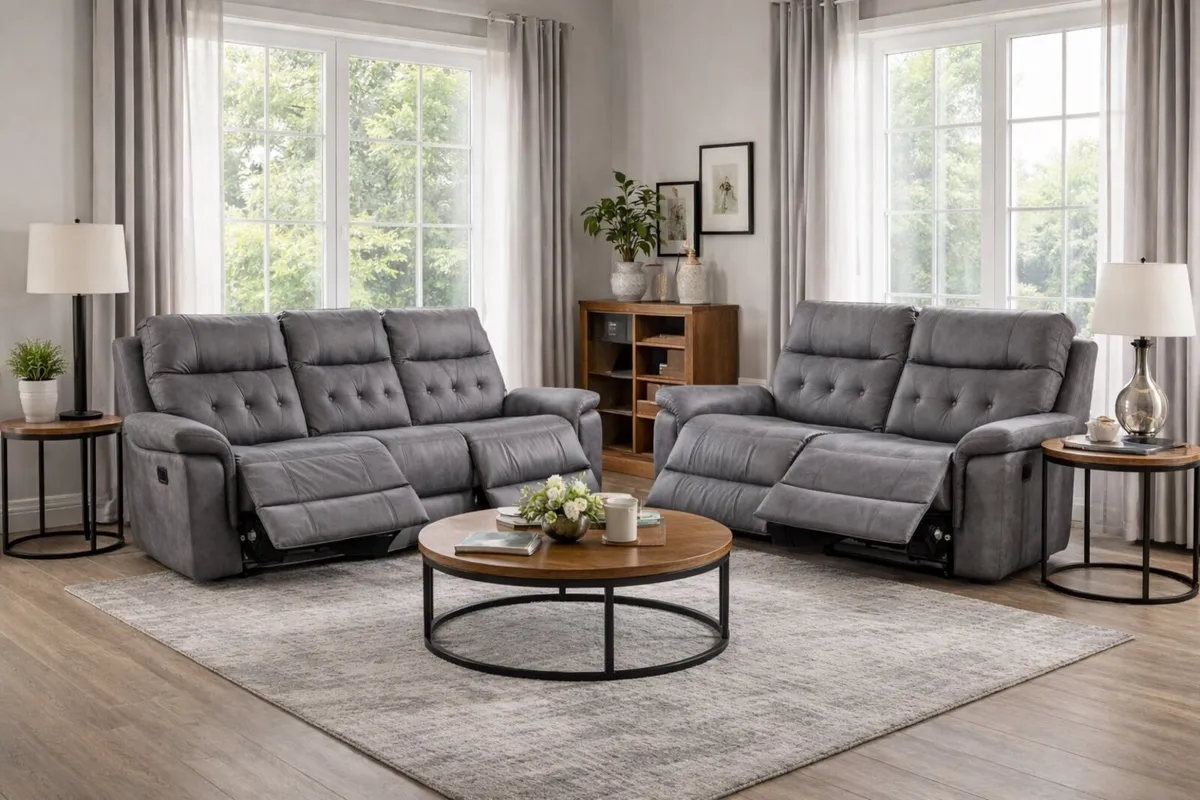 Grey Valencia Sofa Sets Free Delivery - Image 4