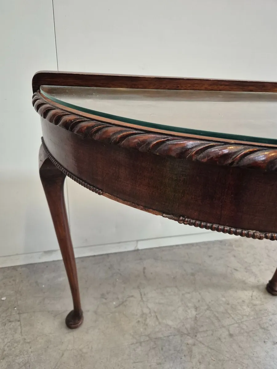 Vintage Half Moon Console Table - Image 2