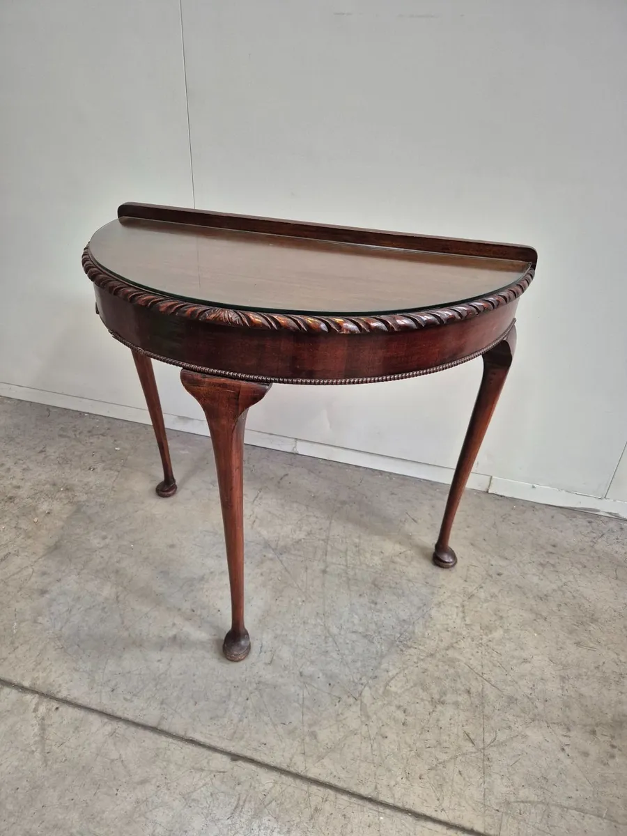 Vintage Half Moon Console Table - Image 3