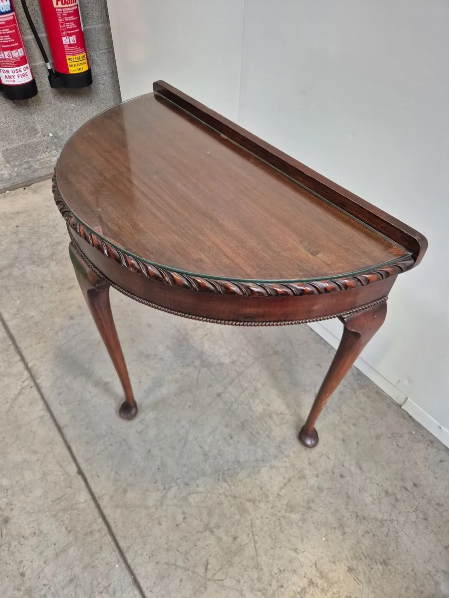 Vintage Half Moon Console Table - Image 4