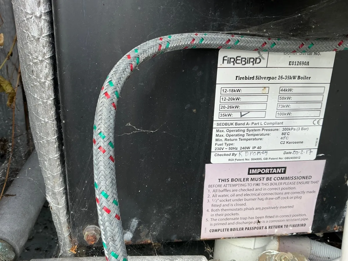 36 kw oil firebird boiler - Image 2