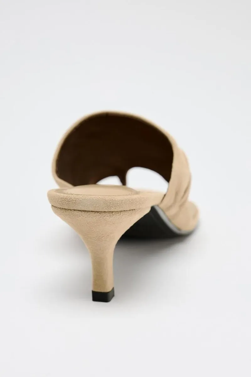 Suede Sandals With Heel Size Uk 2 23 Cm - Image 2