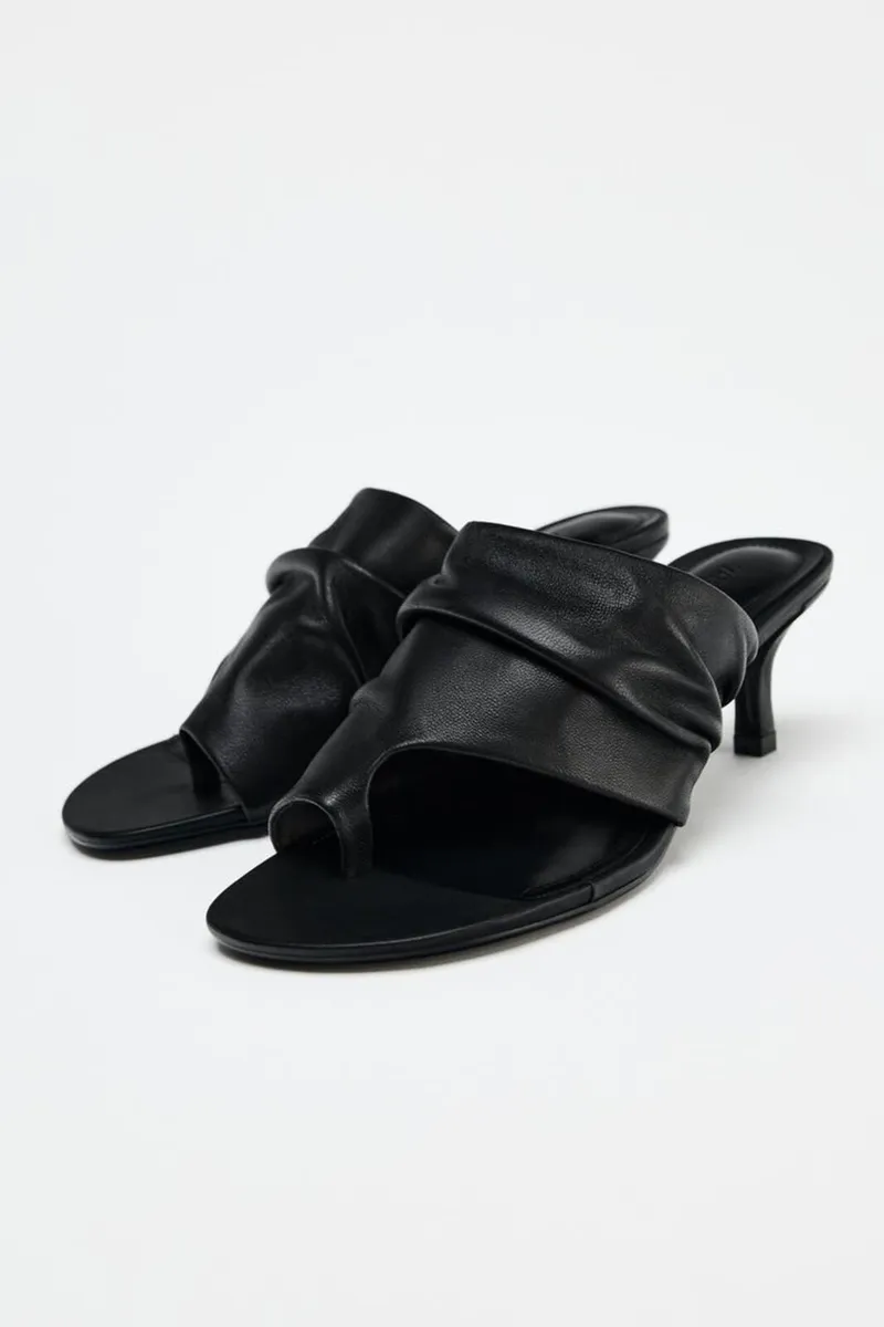 Suede Sandals With Heel Size Uk 2 23 Cm - Image 4