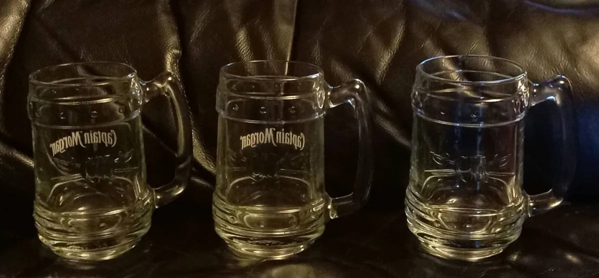 Three Captain Morgan Glass Tankards - Image 2