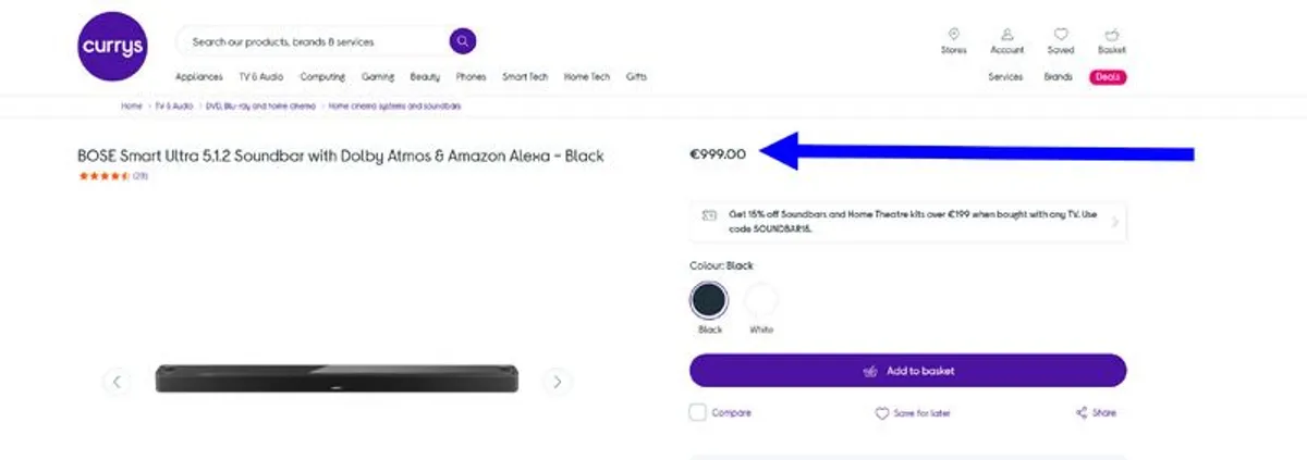 Bose Smart Ultra Soundbar, delivery or collection - Image 4