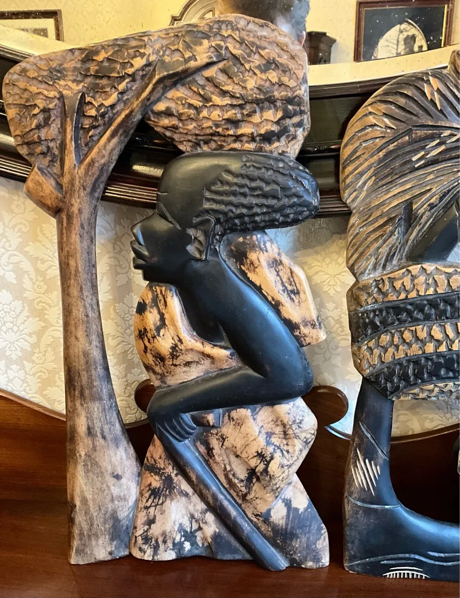 Set of Rare Vintage African Wooden Wall Hangings - Image 4
