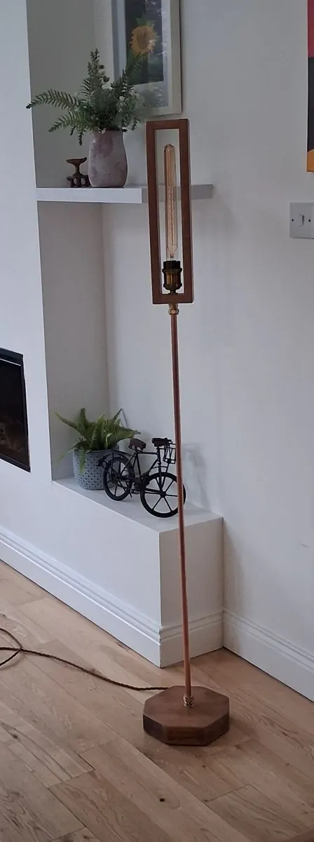 Copper pipe standard lamp - Image 2