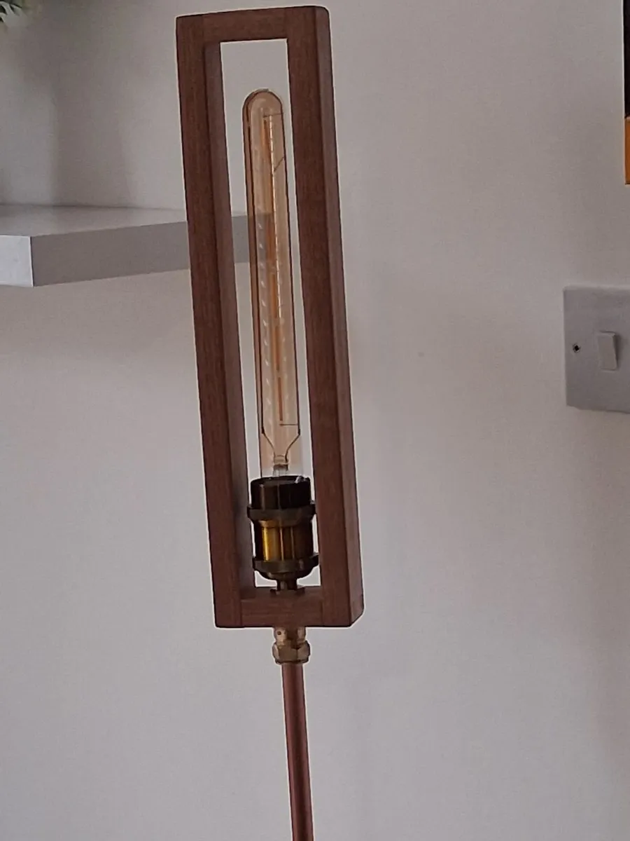 Copper pipe standard lamp - Image 3