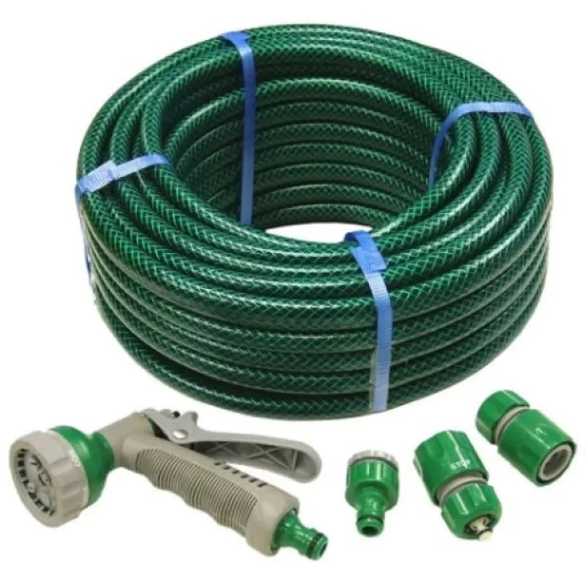 Faithfull PVC Reinforced Hose 15m Fittings & Spray