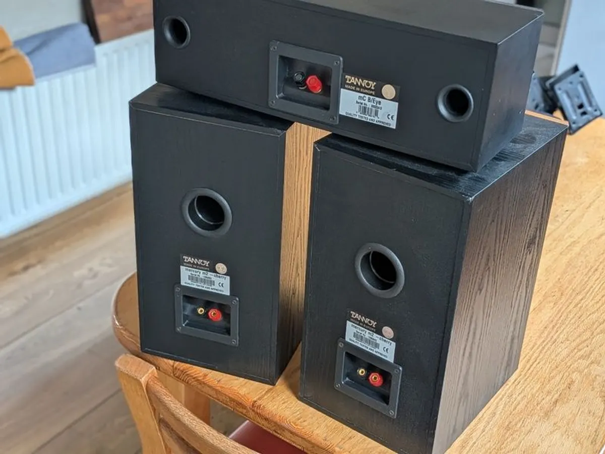 Tannoy Mercury M2 Cherry (Pair) & Tannoy mC B/Eye Centre with WALI Speaker Mounts - Image 2