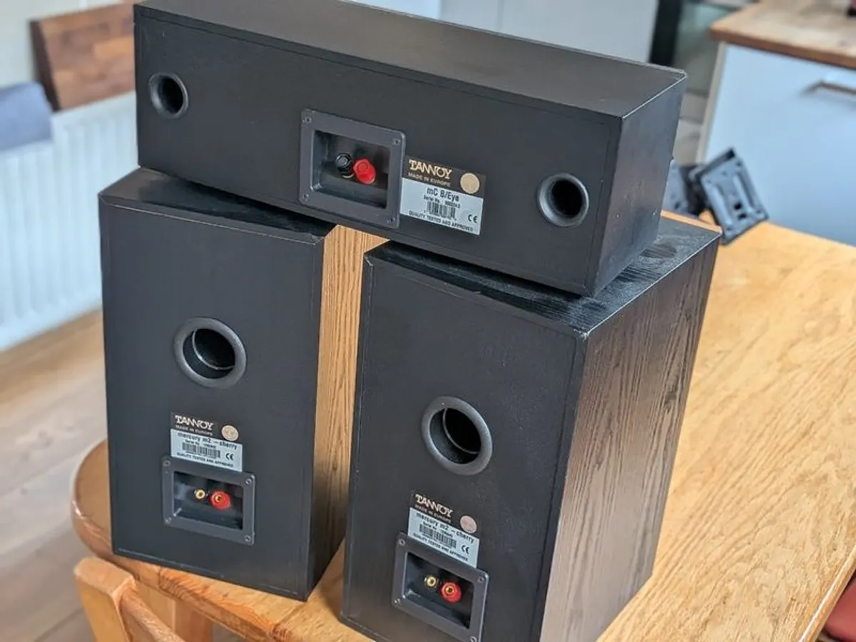 Tannoy Mercury M2 Cherry (Pair) & Tannoy mC B/Eye Centre with WALI Speaker Mounts - Image 3