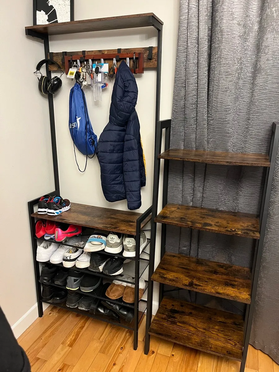 Coat rack, shoes rack and bookshelf - Image 1