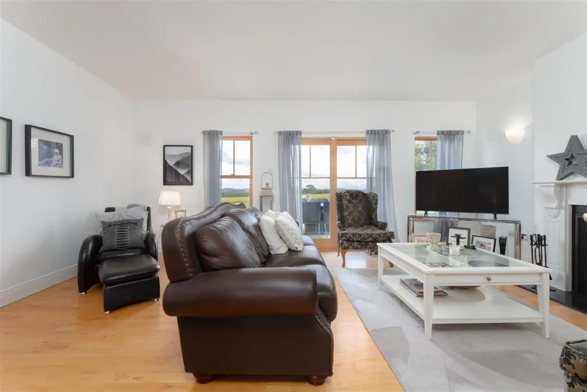 3 Seater Leather Couch / Chair Footstool - Image 1