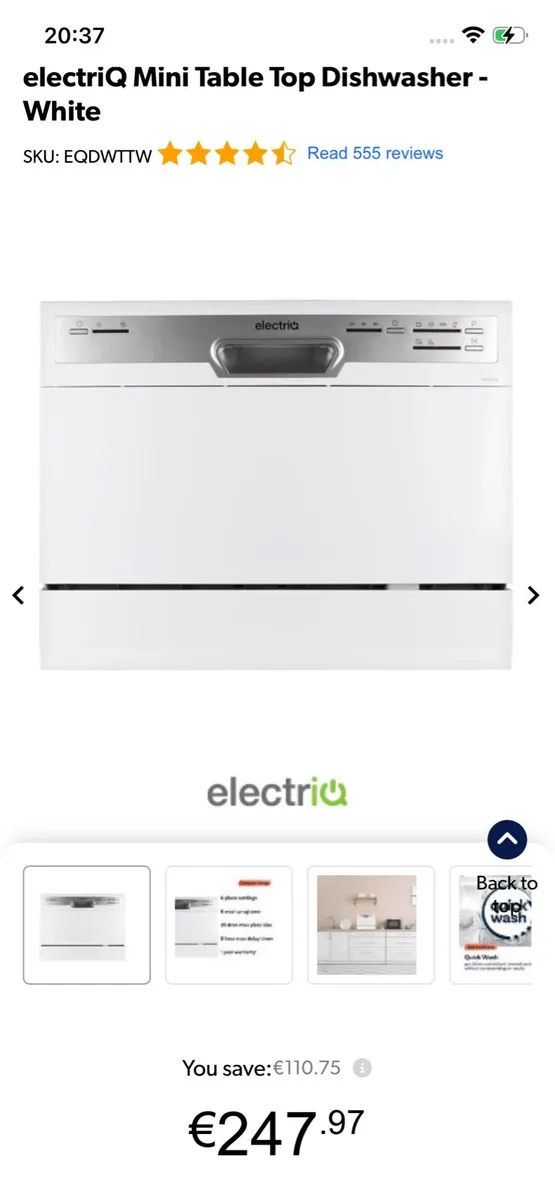 Electriq Mini Dishwasher - Image 1