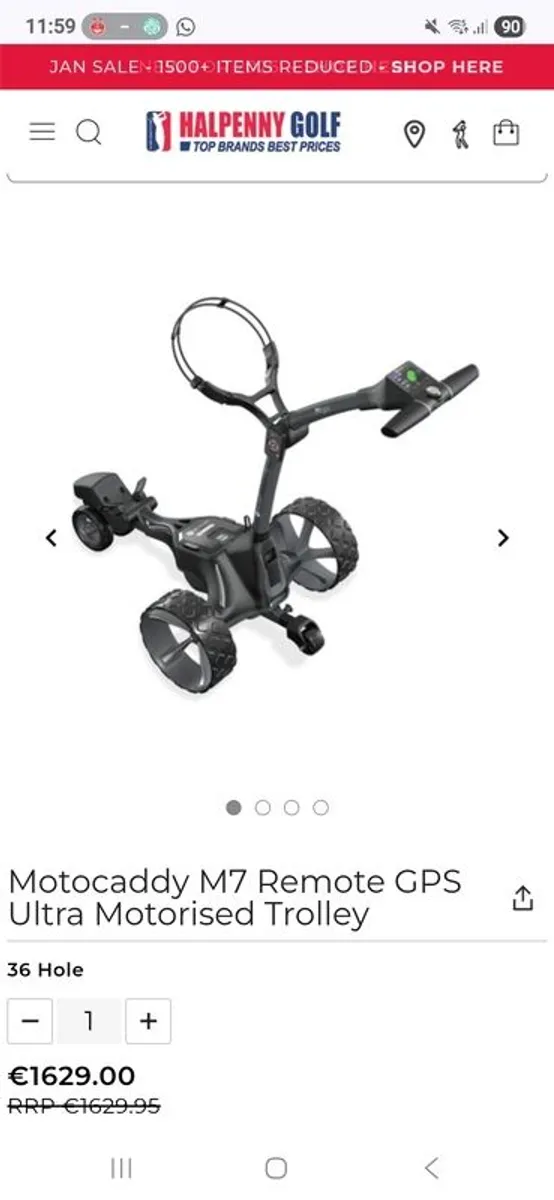 M7 GPS Remote Electric Trolley - Image 1