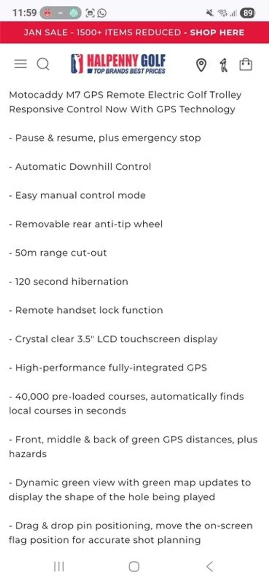 M7 GPS Remote Electric Trolley - Image 3