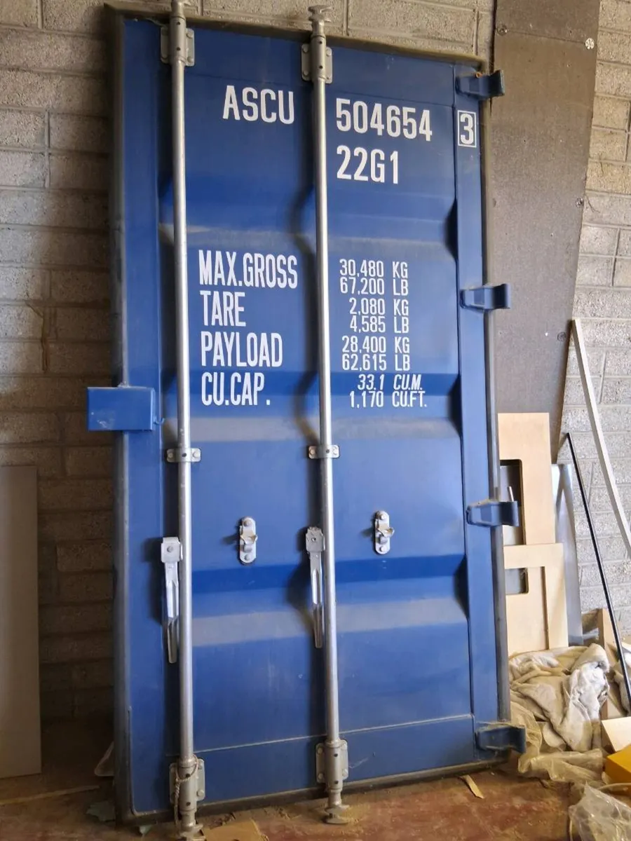 Pair of matching shipping container doors
