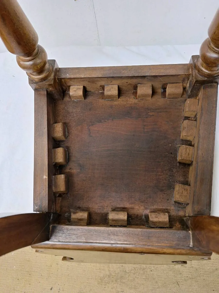 Victorian mahogany hall chair - Image 3