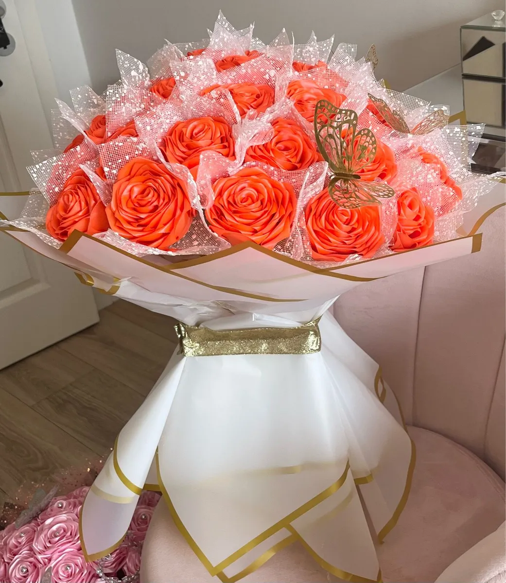 Gorgeous Fluffy Forever Flower Bouquet - Image 1
