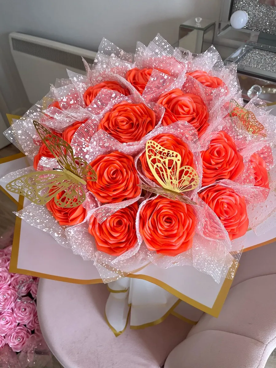 Gorgeous Fluffy Forever Flower Bouquet - Image 3
