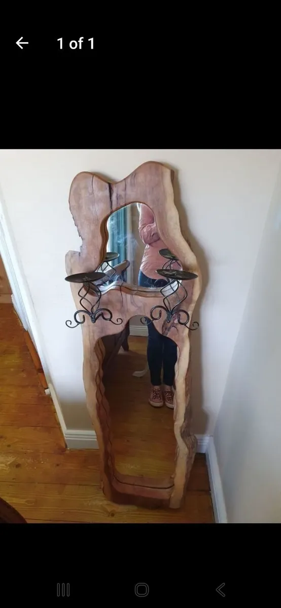 Bog oak mirror - Image 2