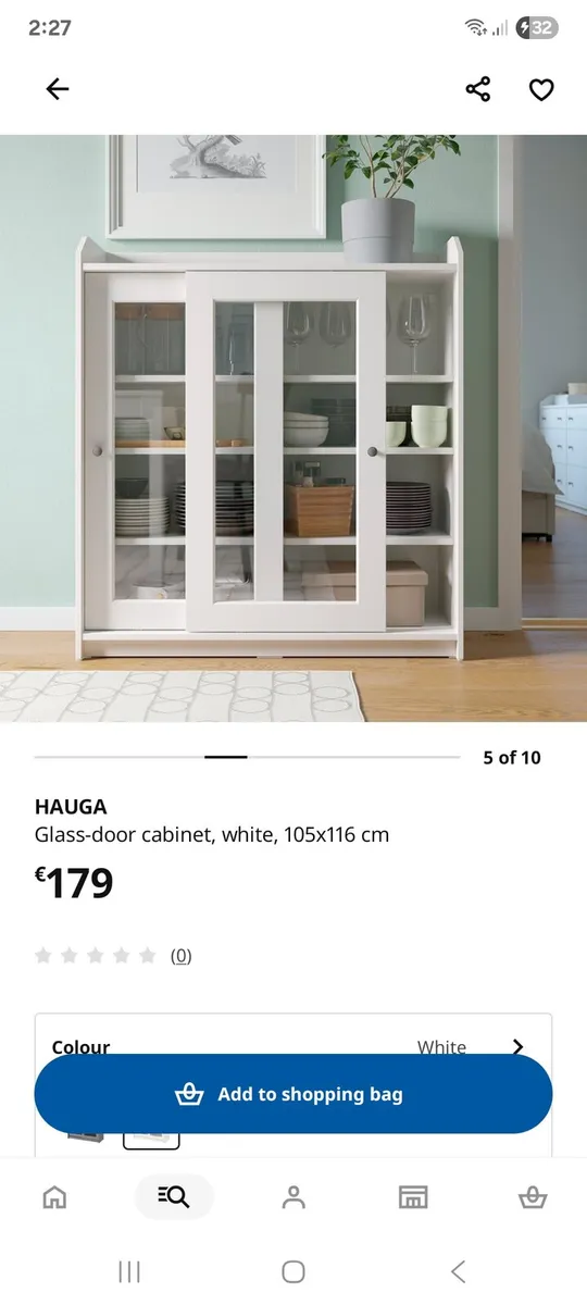 Glass cabinet (Hauge Ikea) - Image 1