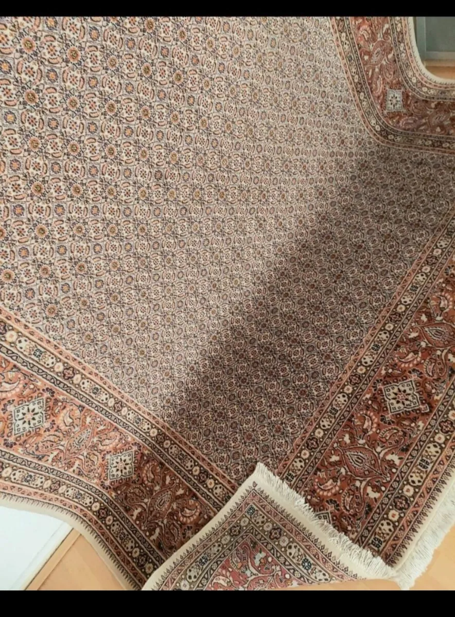 Large Squarish Perser Moud Hand Knotted Rug - Image 2