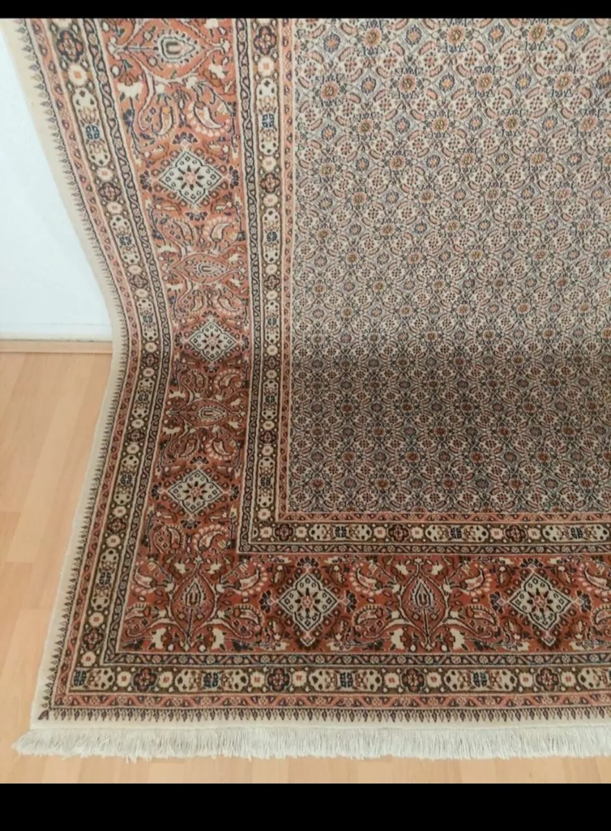 Large Squarish Perser Moud Hand Knotted Rug - Image 3