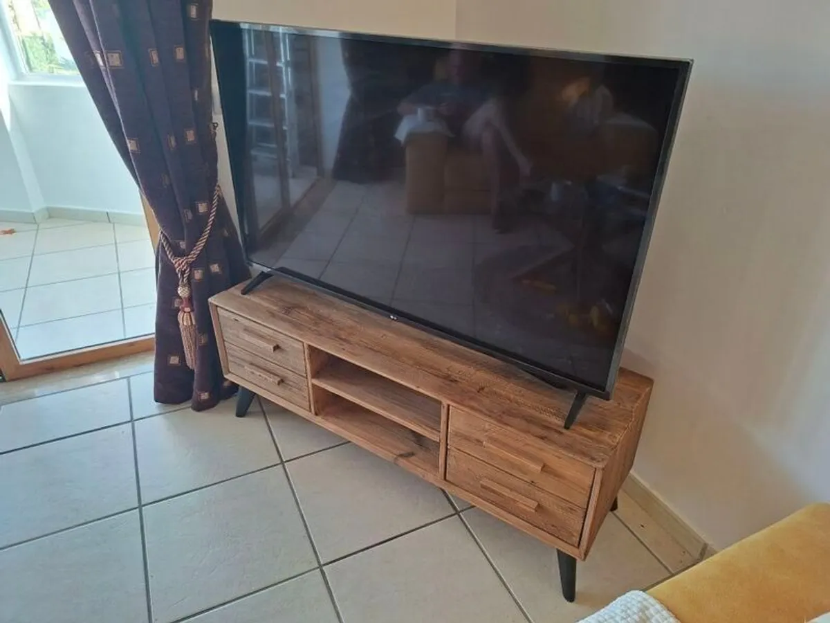 High End Distressed Wooden TV Stand - Image 2