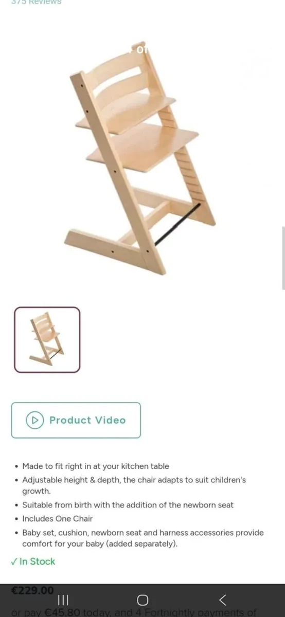 Tripp Trapp High Chair in Neutral - Image 2