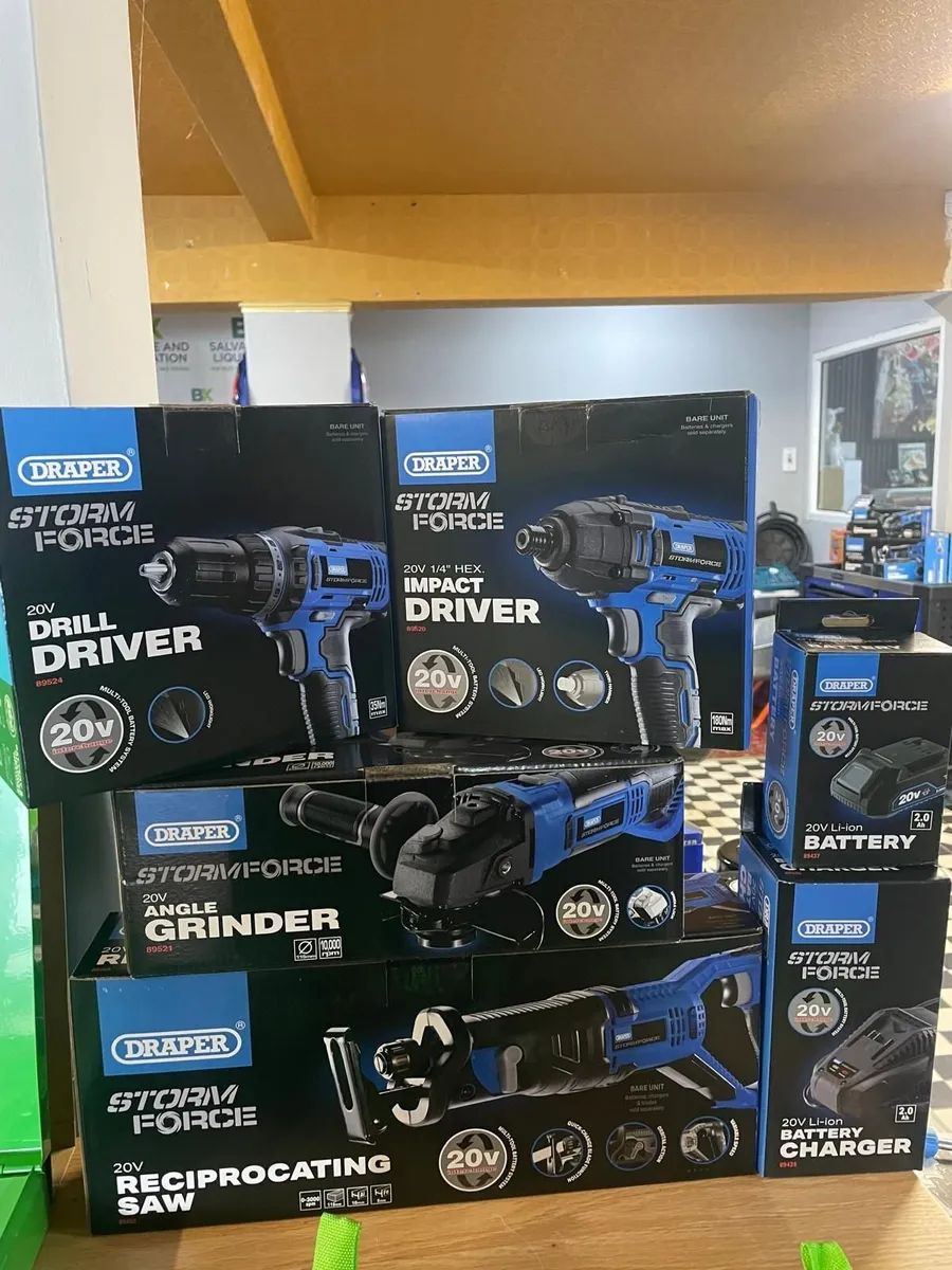 Draper Storm Force 20V Cordless Tool Bundle - Image 1
