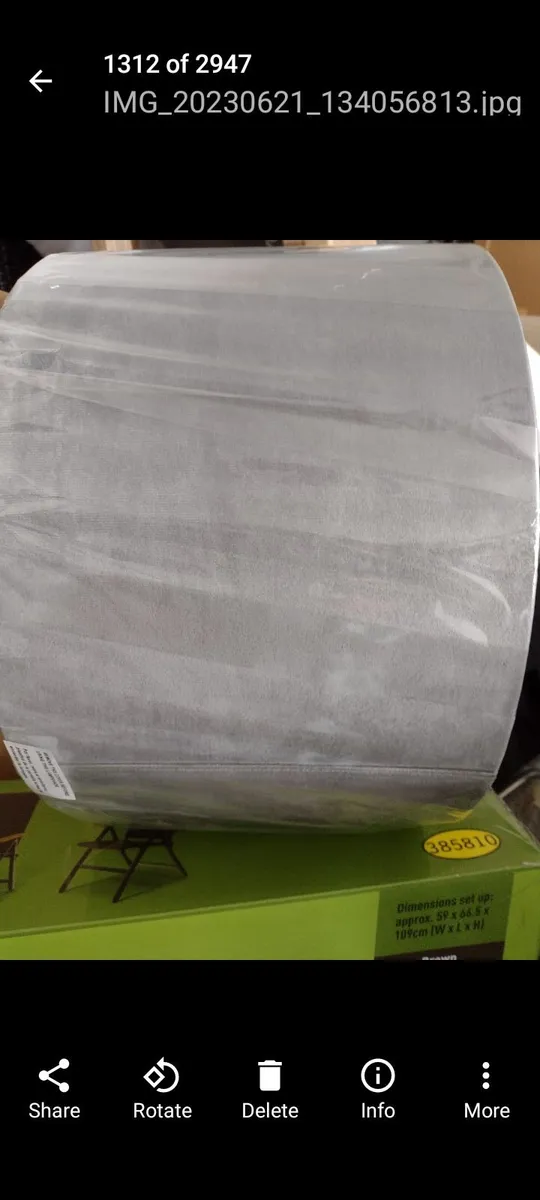 New large pale grey velvet lamp/ceiling shade - Image 3