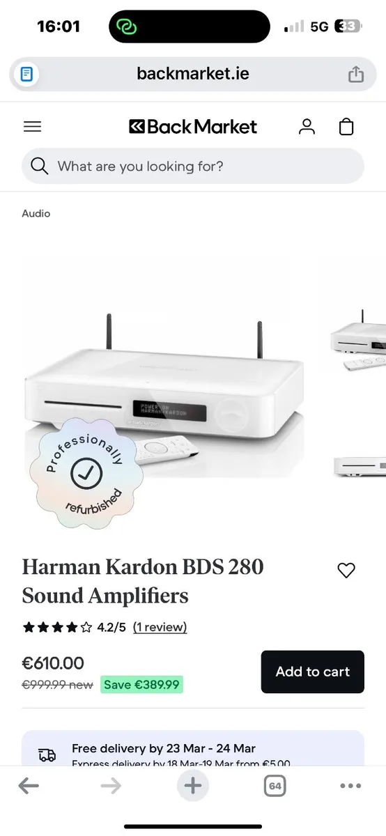Harman Kardon BDS 280 Blu-ray player + airplay + f - Image 1