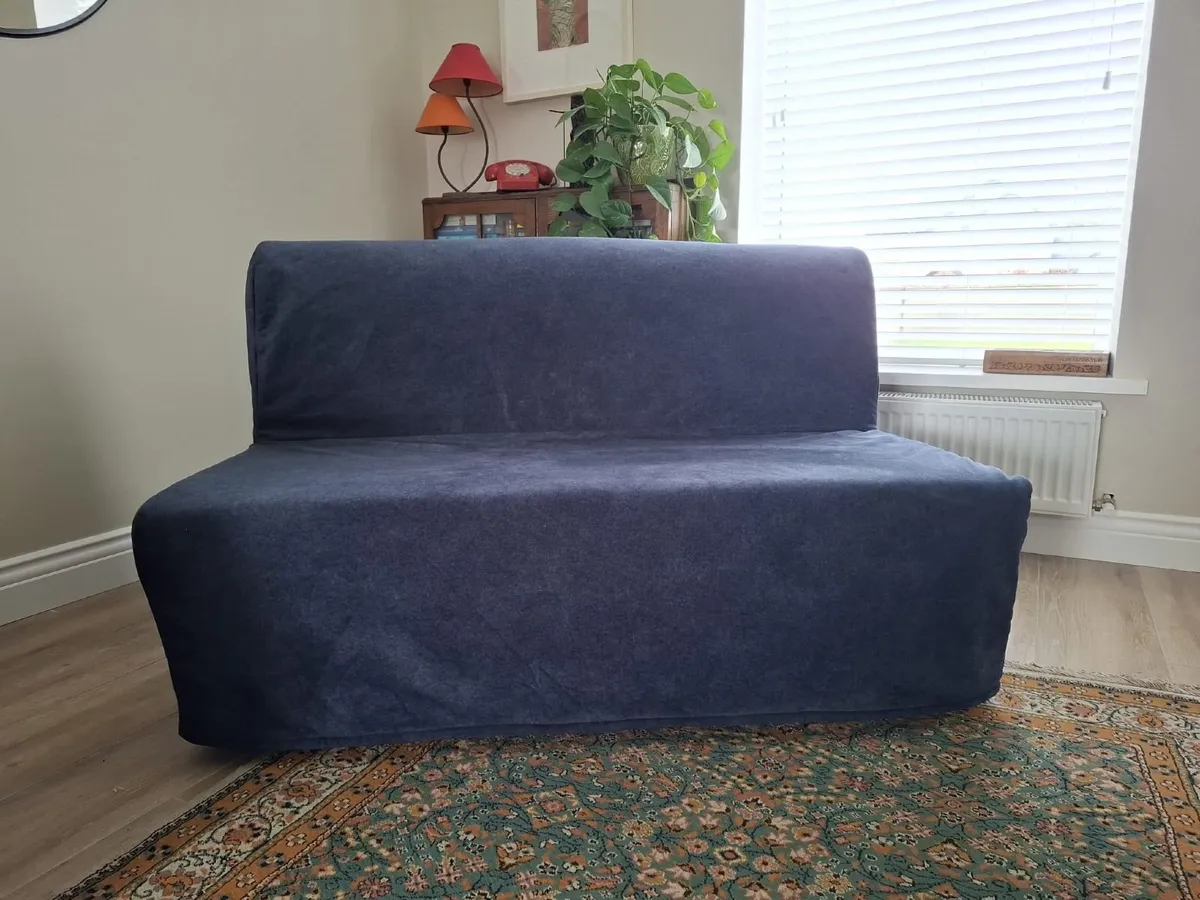 IKEA LYCKSELE LÖVÅS Sofa Bed with custom cover - Image 1