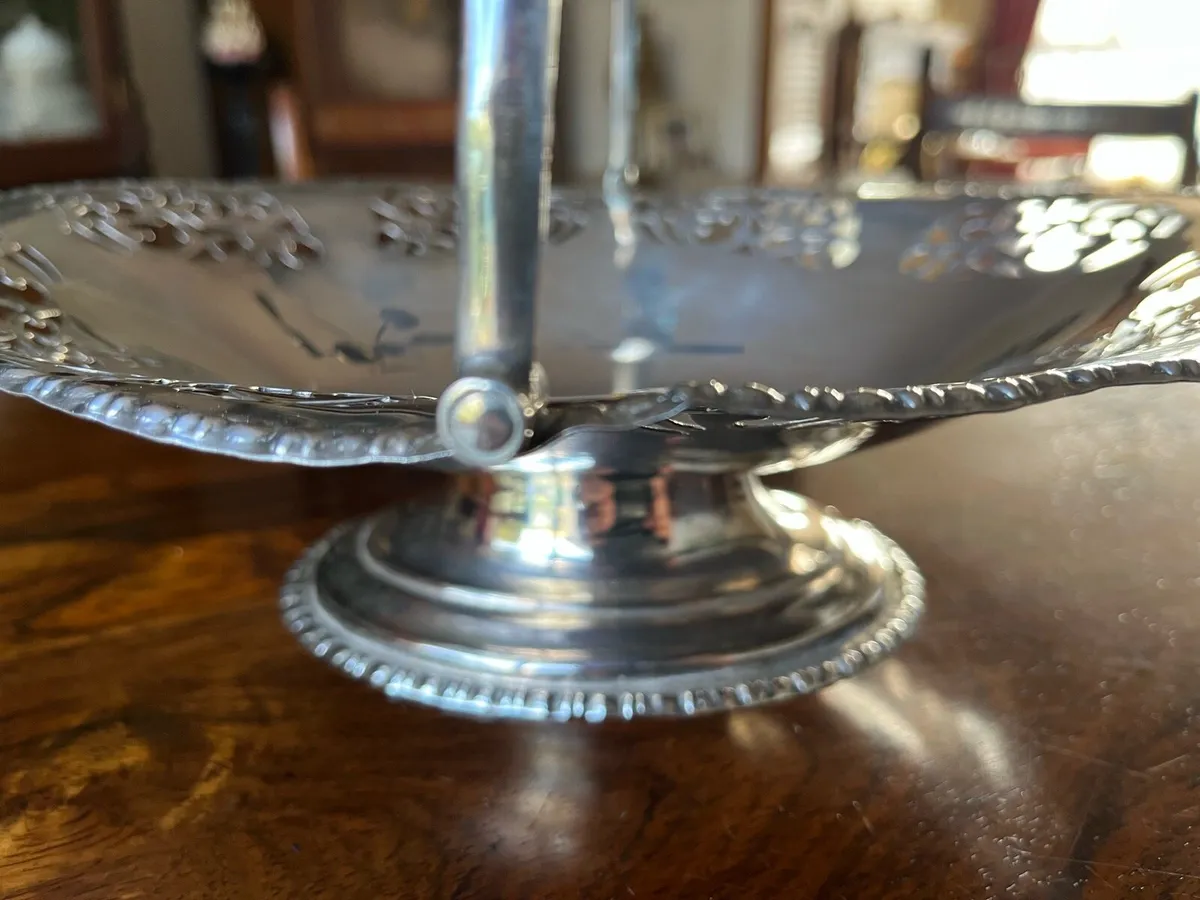 Filigree Silver Plate Basket - Image 2