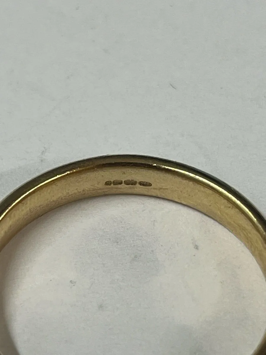 9k gold band. - Image 3