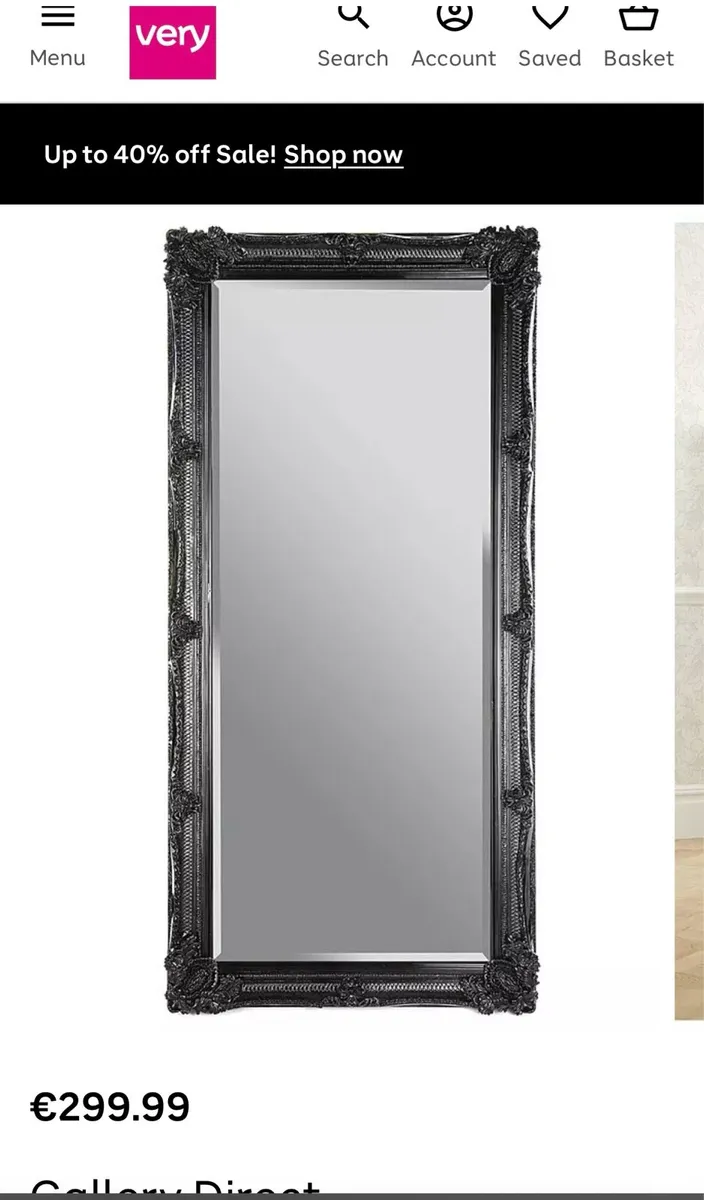 Black standing mirror - Image 4