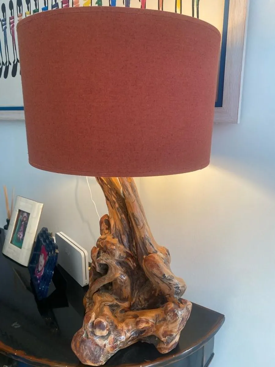 Large Teak Root Driftwood Table Lamp. - Image 2