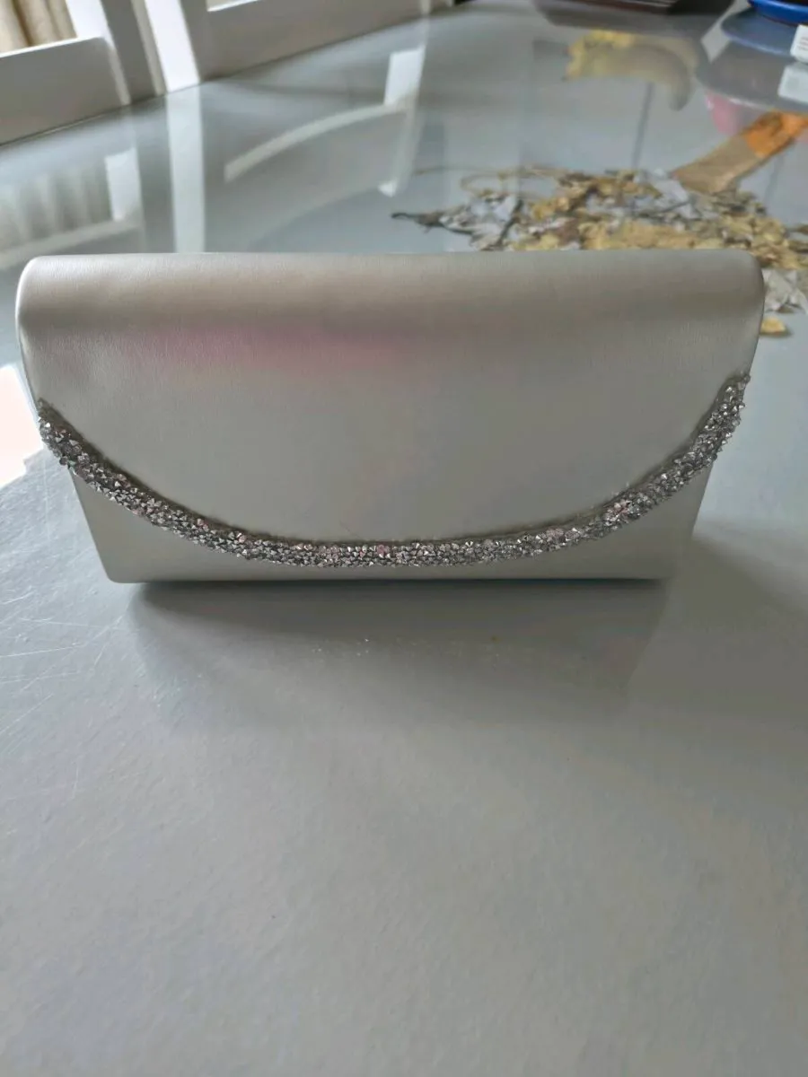 Silver clutch bag - Image 1