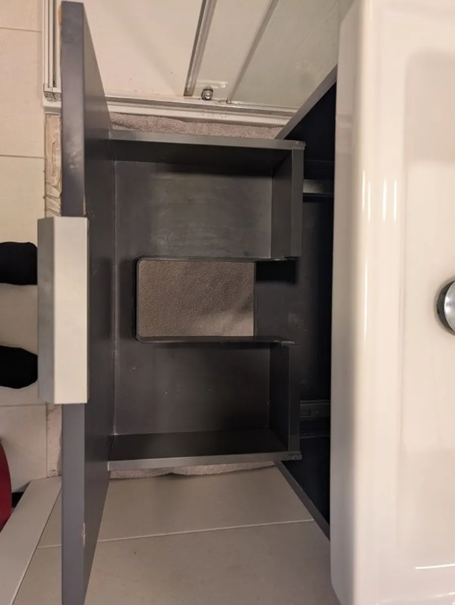 SONAS Stockholm 50cm Wall Hung Vanity Unit Anthracite - Image 3